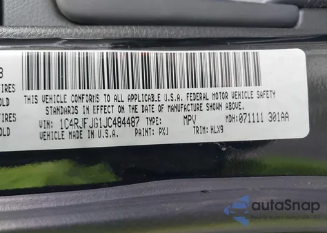 2018 Jeep Grand Cherokee Summit 4X4 из США, поврежденный, VIN 1C4RJFJG1JC484487